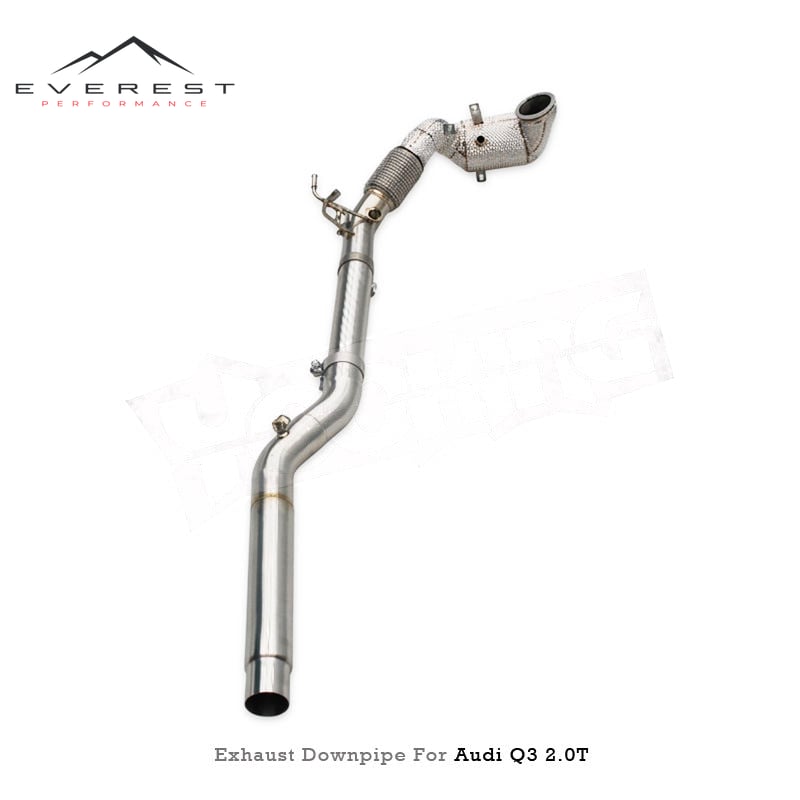 SS304 1.5MM Catted Header Downpipe with OPF/GPF for Audi Q3 2.0T 2019-2021 Recing Exhaust Pipes High Flow System