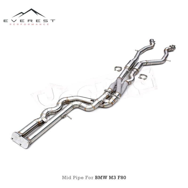 Stainless Steel Mid Pipe With Z-Pipe & Resonator for BMW M3/M4 F80/F82/F83 S55 3.0T 2015-2017 Performance Exhaust Midpipe