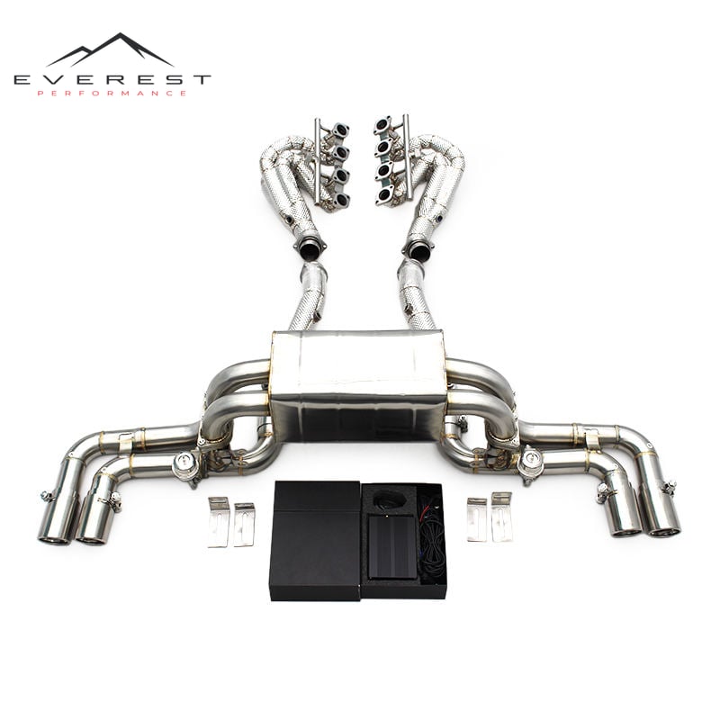 Full Catback Exhaust Downpipe for Ferrari 360/F360 3.6L Modena/Spider 2003-2005 Stainless Steel Exhaust Pipe Muffler Valve