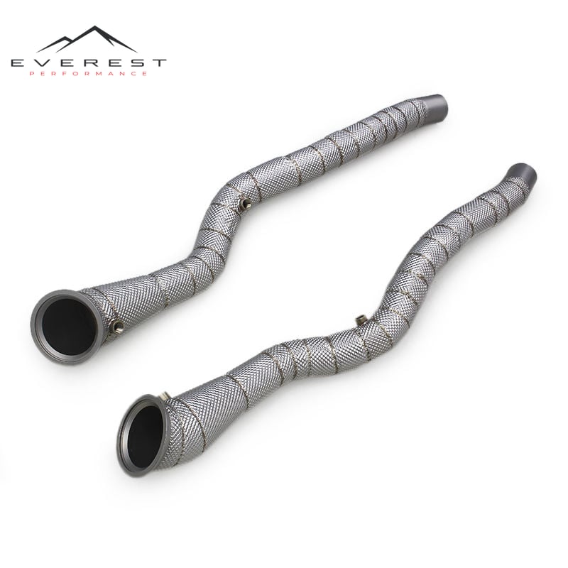 Free Flow Axle Pipes With Heat Shield for Ferrari 812 6.5L V12 2017-2020 Stainless Steel Downpipe Exhaust System