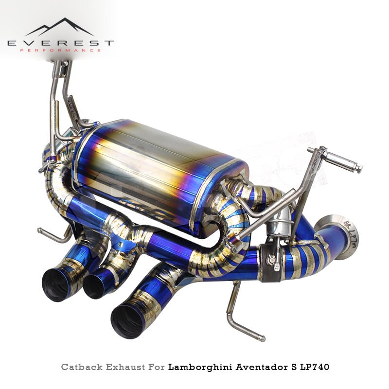 Titanium Muffler Exhaust Pipe for Lamborghini Aventador LP740/LP740S 6.5L 2017-2018 Vacuum Valve Exhaust Catback Lightweight