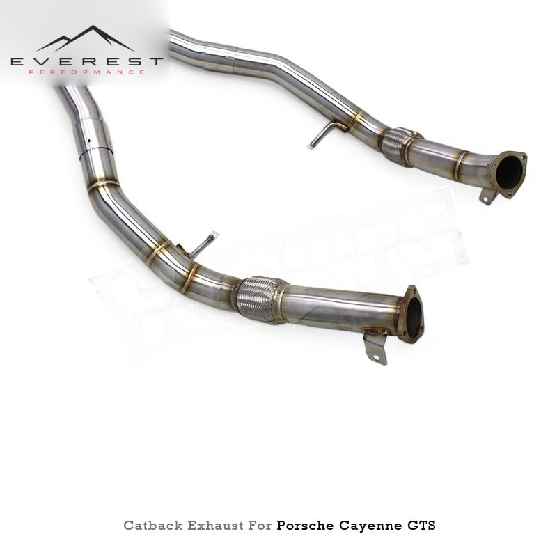 Titanium Full Exhaust for Porsche Cayenne GTS 4.0T 2019-2024 SS304 Downpipe Valve Catback Exhaust Four Outlet Nozzle