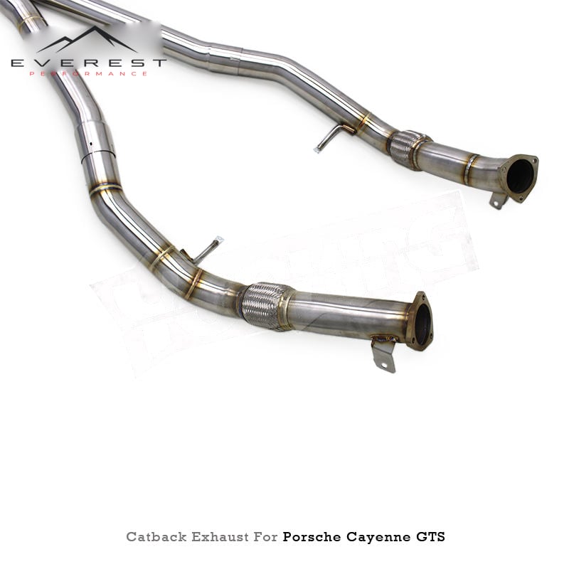 Titanium Full Exhaust for Porsche Cayenne GTS 4.0T 2019-2024 SS304 Downpipe Valve Catback Exhaust Four Outlet Nozzle