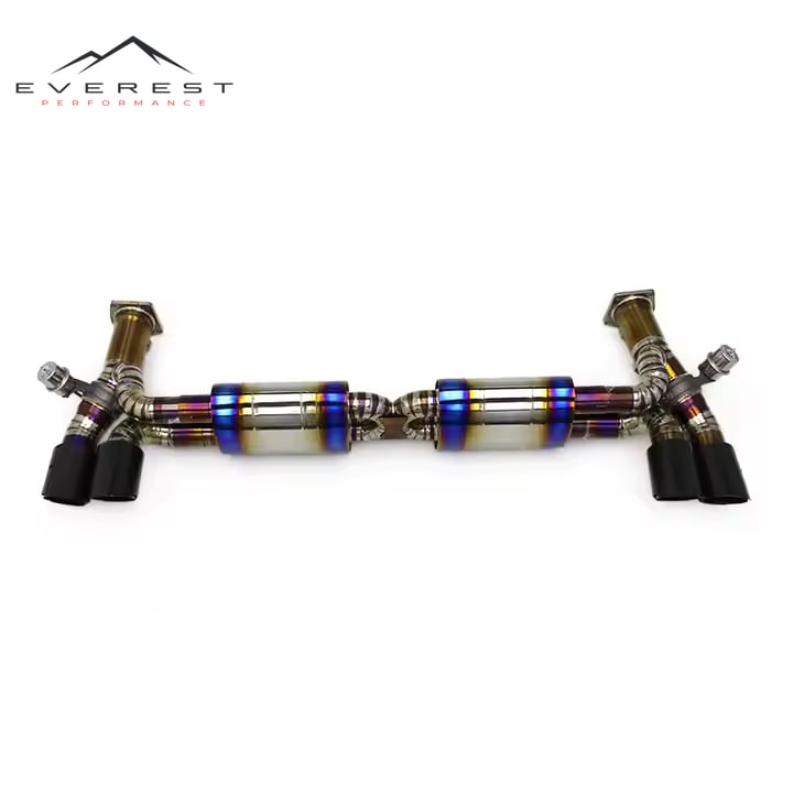 Titanium Catback Exhaust System for Porsche 911 991.2 Turbo S 2016-2018 Vacuum Valve Muffler With Remote Control