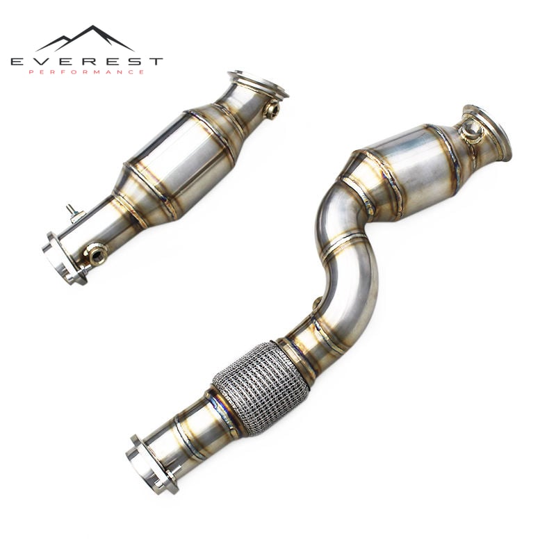 Exhaust Pipes for BMW M3 M4 G80 G82 S58 3.0T 2019-2024 Catted Downpipe Stainless Steel Header 100/200/300 Cell