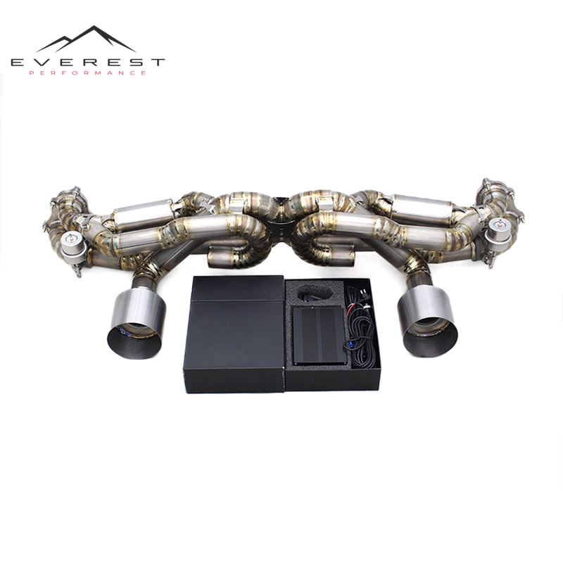Titanium Exhaust Pipe System for Porsche 718 Cayman GT4 4.0L 2020-2022 Motorsport Catback Muffler Vacuum Valve