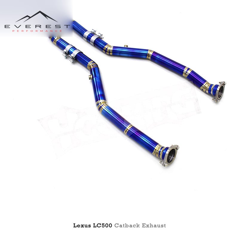 Titanium Exhaust Pipe System for Lexus LC500 5.0L 2016-2018 X Pipe Midpipe Escape Valvetronic Catback Exhaust
