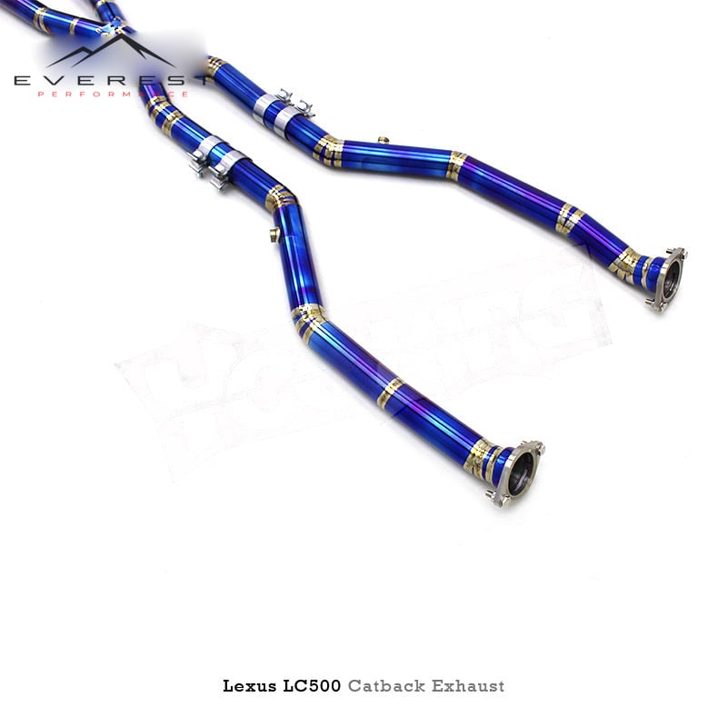 Titanium Exhaust Pipe System for Lexus LC500 5.0L 2016-2018 X Pipe Midpipe Escape Valvetronic Catback Exhaust