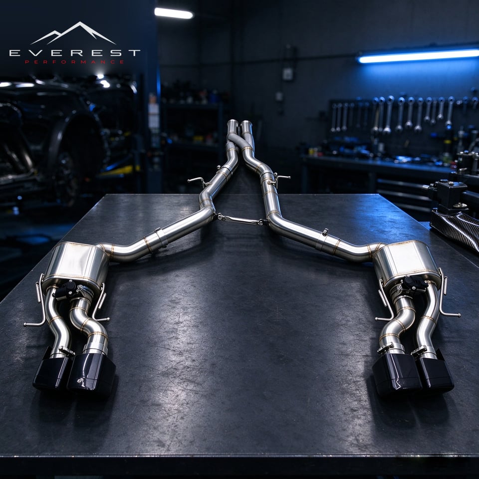 Stainless Steel Exhaust Pipe with Z Pipe for Mercedes-Benz E63/E63S W212 6.2L AMG 2007-2016 Catback Exhaust System