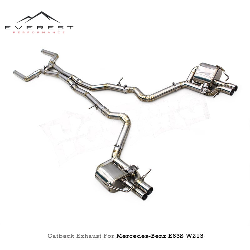 Custom Titanium Pipes Catback Muffler for Mercedes-Benz E63/E63S AMG W213 4.0TT 2016-2023 Sport Car Valve Exhaust System