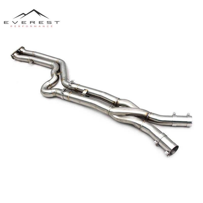 Auto Stainless Steel 2.75'' Exhaust Midpipe with Z/X Pipe for BMW X3M/X4M F97/F98 3.0T 2019-2023 Exhaust Pipe Direct-fit Midpipe