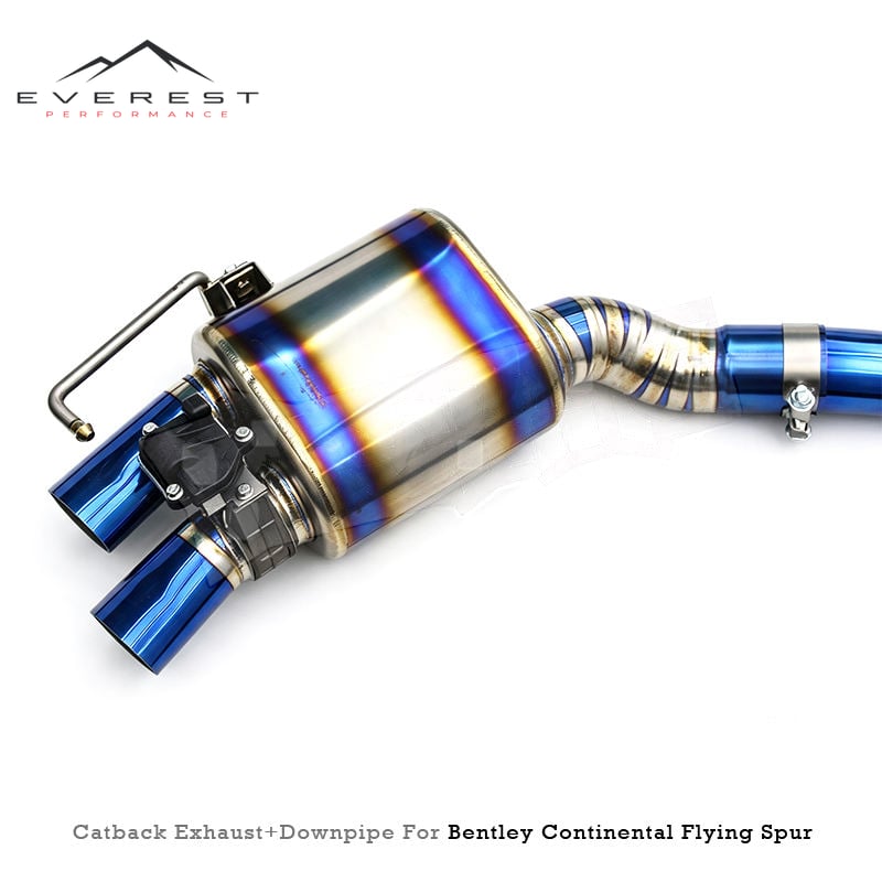 Racing Titanium Full Exhaust Pipes for Bentley Continental Flying Spur W12 6.0T 2019-2024 Catback Valvetronic with Downpipes