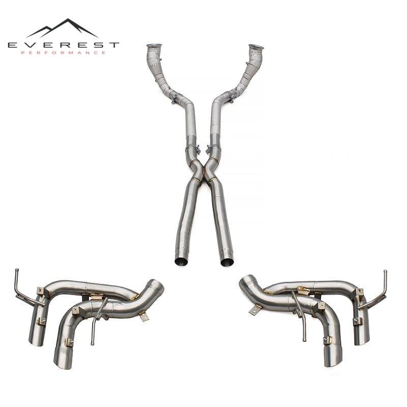 Catback Exhaust Downpipe X Pipes System for Ferrari Purosangue FUV V12 6.5L 2022+ Stainless Steel Direct Exhaust Pipe