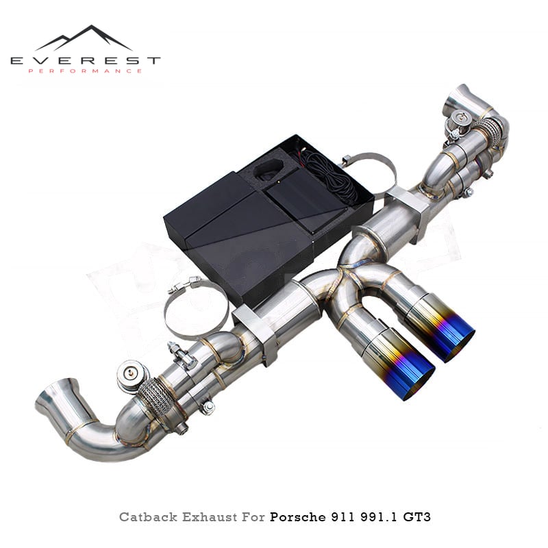 Valved Sport Rear Muffler Pipe for Porsche 911 Carrera 991/991.1/991.2 GT3/GT3RS 2015-2018 Exhaust Catback Axle Back