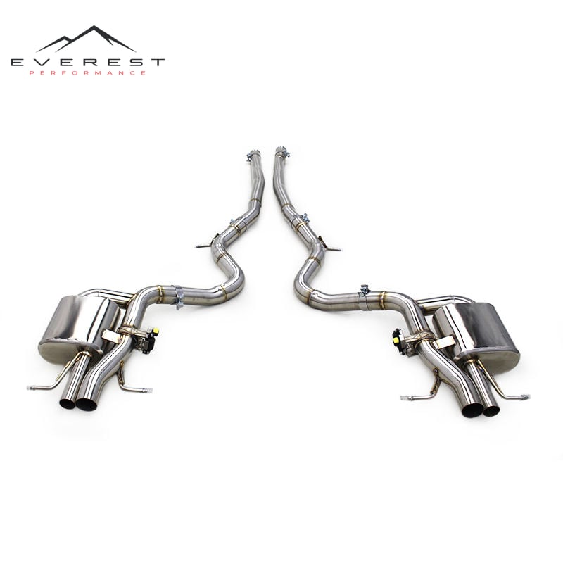 Valvetronic Exhaust System for Mercedes-Benz S63 AMG W222 5.5T 2014-2020 Catback Muffler Quad Outlet
