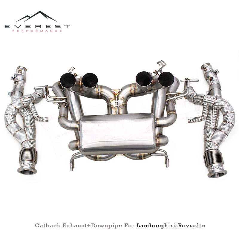 Racing Car SS304 Catback Exhaust Pipes System for Lamborghini Revuelto 6.5L V12 2023-2025 Manifold Downpipe Valve Muffler