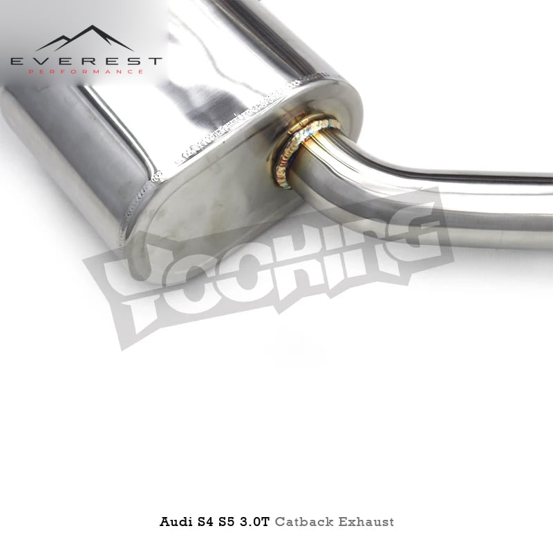 SS304L Exhaust Pipe System for Audi S4/S5 B8.5 3.0T 2013-2023 Valvetronic Muffler Catback Exhaust with Resonator
