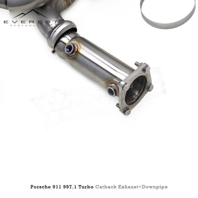 SS304L Exhaust Pipe System for Porsche 911 997/997.1 Turbo 3.6L 2004-2012 High Performance Catback Quad Tips Axle System