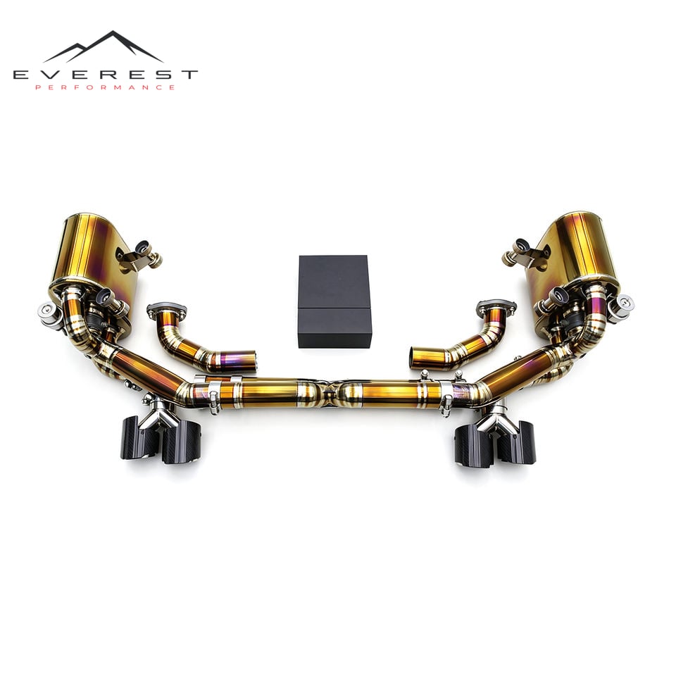Direct-fit Rear Muffler Section for Porsche 911 997.1/997.2 Carrera 4S 3.6L/3.8L 2004-2012 Titanium Lightweight Valved Axleback