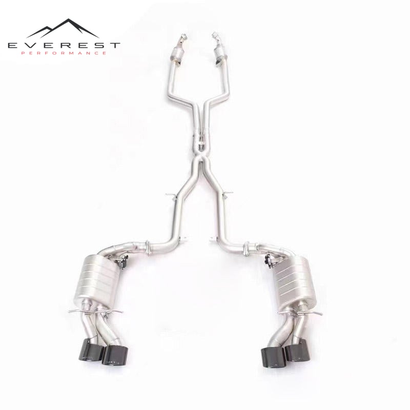 304 Stainless Steel Catback Exhaust for Benz C63 AMG W204 6.2L 2012-2015 Valve Exhaust Car Exhaust