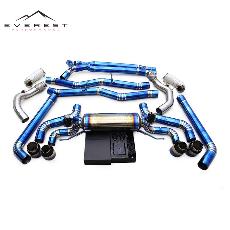 Full Exhaust System for BMW M5 F90 4.4T 2018-2023 Performance Titanium Catback SUS304 Header Downpipe with Valved Component
