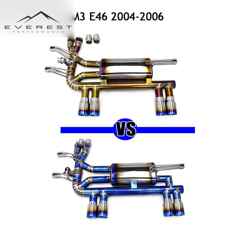 Titanium Exhaust Pipe System for BMW M3 E46 L6 3.2L 2004-2006 Racing Car Axle Vacuum Valve Catback Exhaust Escape Muffler