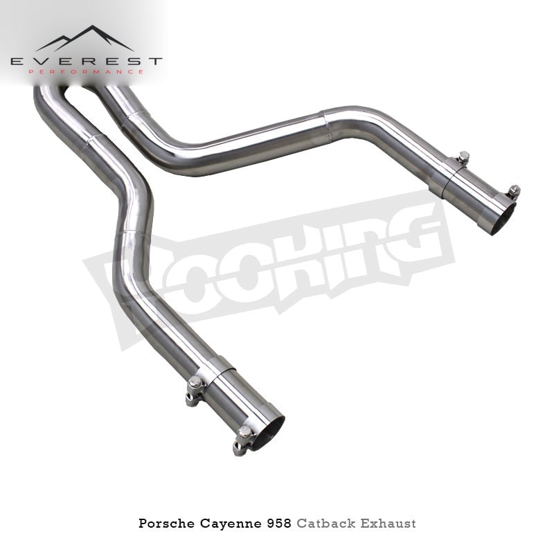 SS304L Exhaust Pipe System for Porsche Cayenne 958 4.8 2010-2016 High-performance Racing Car Valve Catback Exhaust
