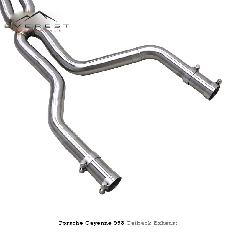 SS304L Exhaust Pipe System for Porsche Cayenne 958 4.8 2010-2016 High-performance Racing Car Valve Catback Exhaust