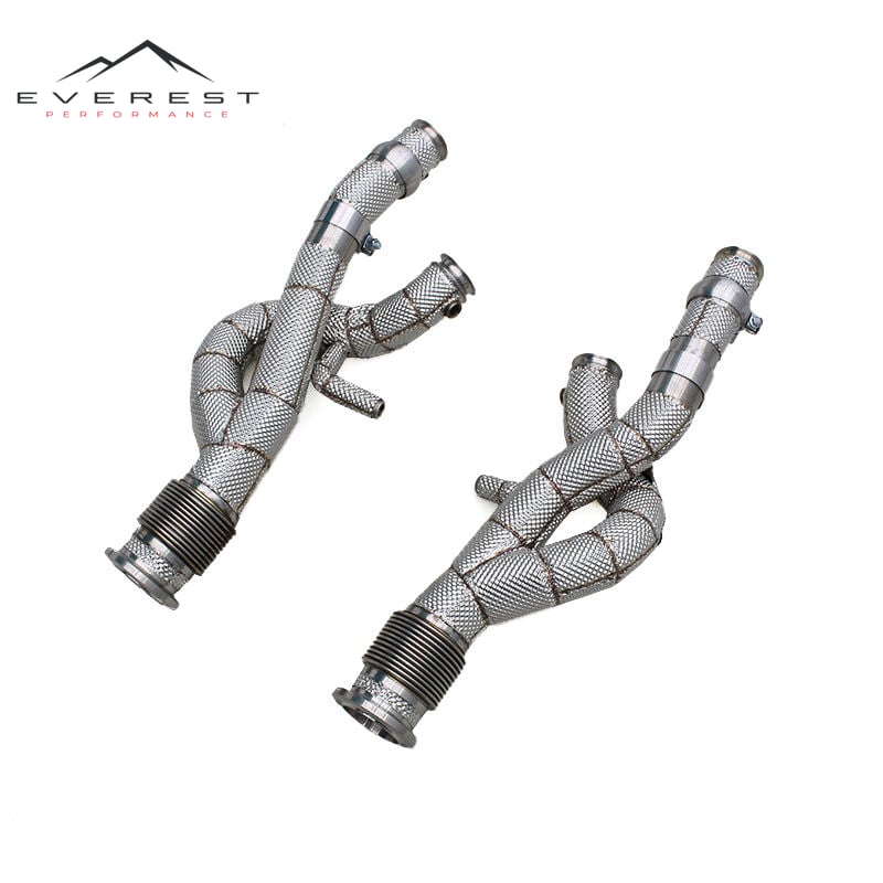 Car Exhaust Pipes for Lamborghini Revuelto V12 6.5L 2023-2025 Stainless Steel Downpipe With Heat Shield