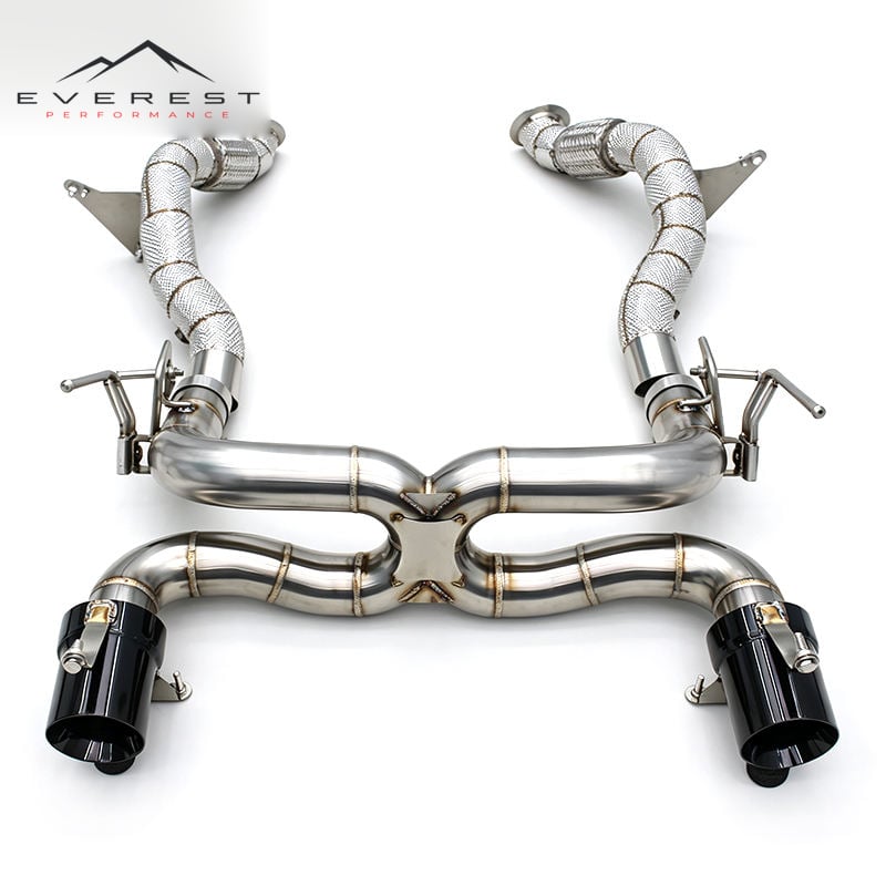 Stainless Steel Full Exhaust Downpipe for Ferrari 488 V8 3.9T 2015-2019 Racing Exhaust Free Flow Pipe Direct Exhaust System