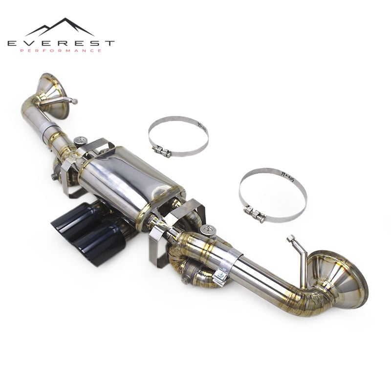 Titanium Exhaust Pipes for Porsche 911 992 GT3 4.0 2020-2024 Muffler Vacuum Valve Catback Carbon Black Tips