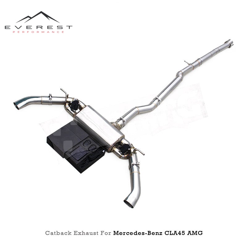 High Performance Racing Exhaust Pipes Mercedes-Benz CLA45 AMG W117 2.0T 2014-2019 Stainless Steel Catback System Mirror Polished