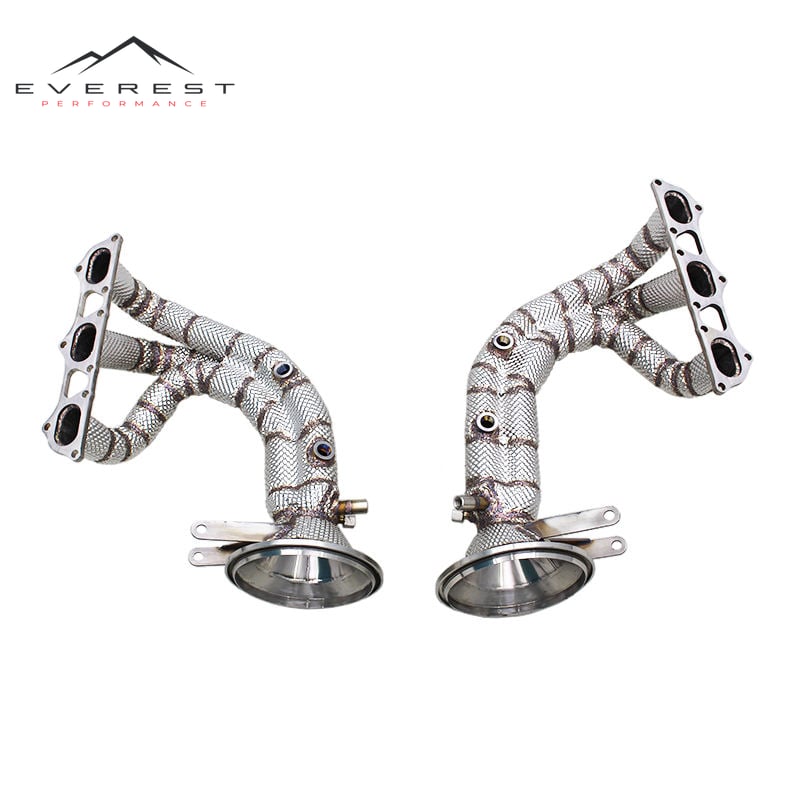 Race Long Tube Header for Porsche 911 992 GT3 4.0L 2017-2023 Heat Shield Exhaust Pipe Straight-through Manifold Exhaust