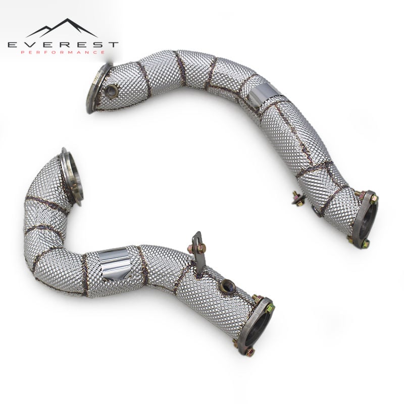 Downpipe With Heat Shield for BMW 335/335i 3.0T N54 2013-2015 Stainless Steel Free Flow Header