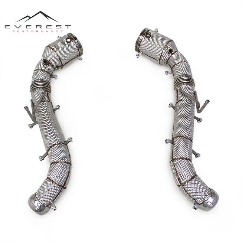 Free Flow Exhaust Pipe for Mclaren 650S/600LT/P1 3.8T 2013-2019 Enhanced Active Sound Exhaust System Straight Downpipe