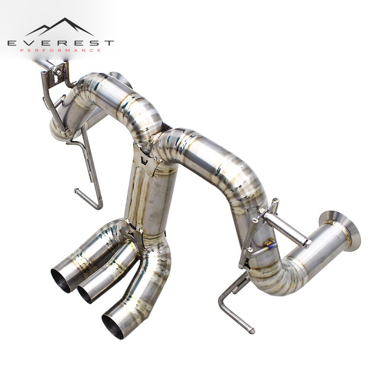Titanium Pipes Rear Section Non Valved for Lamborghini Aventador LP740/LP740S 6.5L 2017-2018 Supersport Car Straight Exhaust