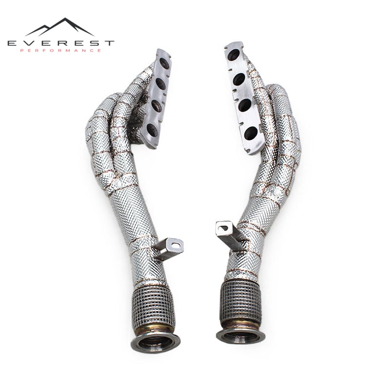 Heat Shield Race Car Stainless Steel Exhaust System for AUDI R8 V8 4.2L 2007-2016 Header Manifold Flexible Pipes