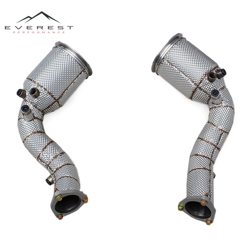 Exhaust Downpipe with Catalyst for Audi RS6/RS7 C8 4.0T 2019-2024 Stainless Steel Downpipe High Flow Racing Upgrade