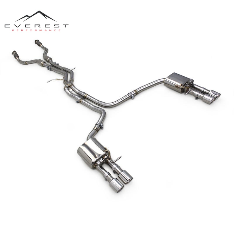 Car Exhaust System for Audi A7 C7/C8 3.0T 2012-2023 Stainless Steel Catback Muffler Vacuum Valve Motorsport