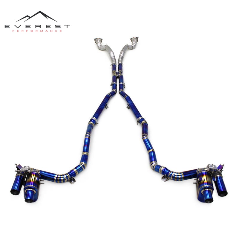 Vacuum Valve Exhaust Pipes for Ferrari GTC4 Lusso/Lusso T 2016- Titanium Catback Muffler SUS304 Downpipe