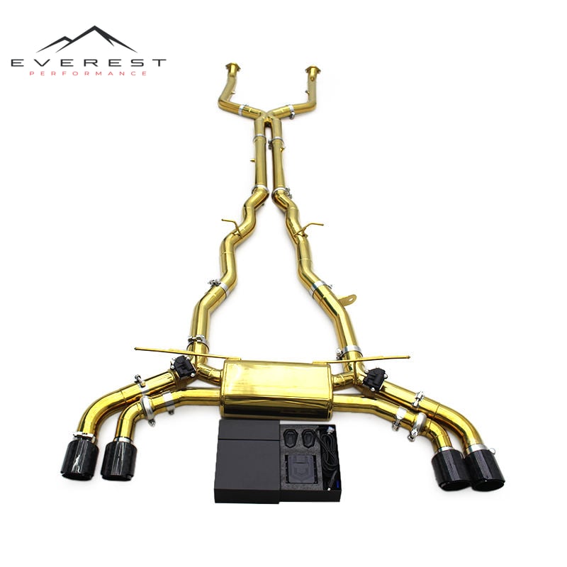 Catback Exhaust Stainless Steel with Plating Gold Muffler for BMW M5/M6 G90/G99 LCI 4.4T 2024-2025 Racing Exhaust Pipe