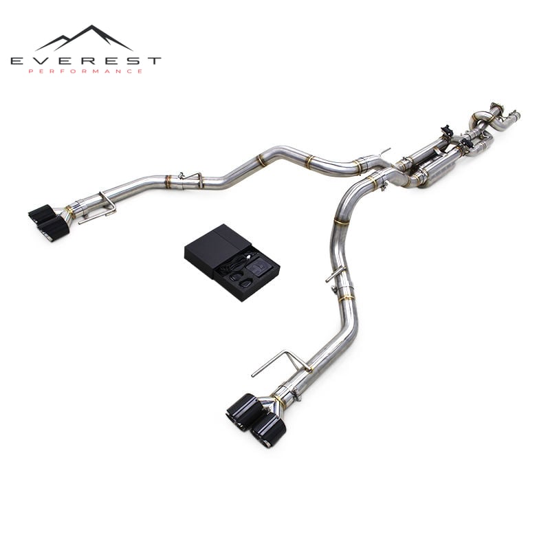 SS304 Exhaust Pipe System for Ford Raptor F150 3.5L 2015-2019 Dual Electronic Valve Catback Exhaust Four Outlet Nozzle