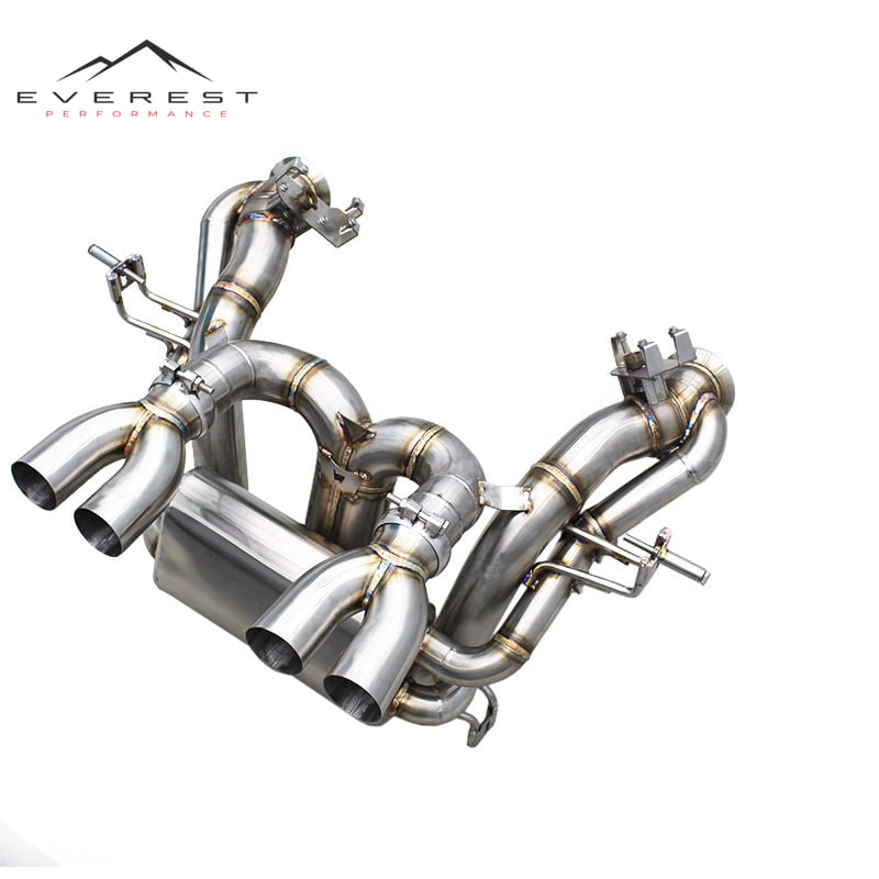 Custom Catback Exhaust for Lamborghini Revuelto V12 6.5L 2023-2025 Stock Valve Base Rear Section Axle Back Muffler