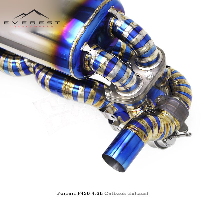 Racing Titanium Exhaust Pipe System for Ferrari F430 4.3L 2005-2009 High Performance Sport Car Catback Exhaust With Vacuum Valve