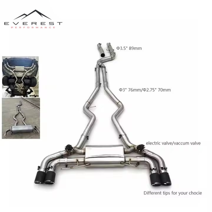 Valved Catback Exhaust Pipes for BMW G20 M340/M340i G22 M440/M440i 3.0T SUS304 Exhaust of Muffler Sales