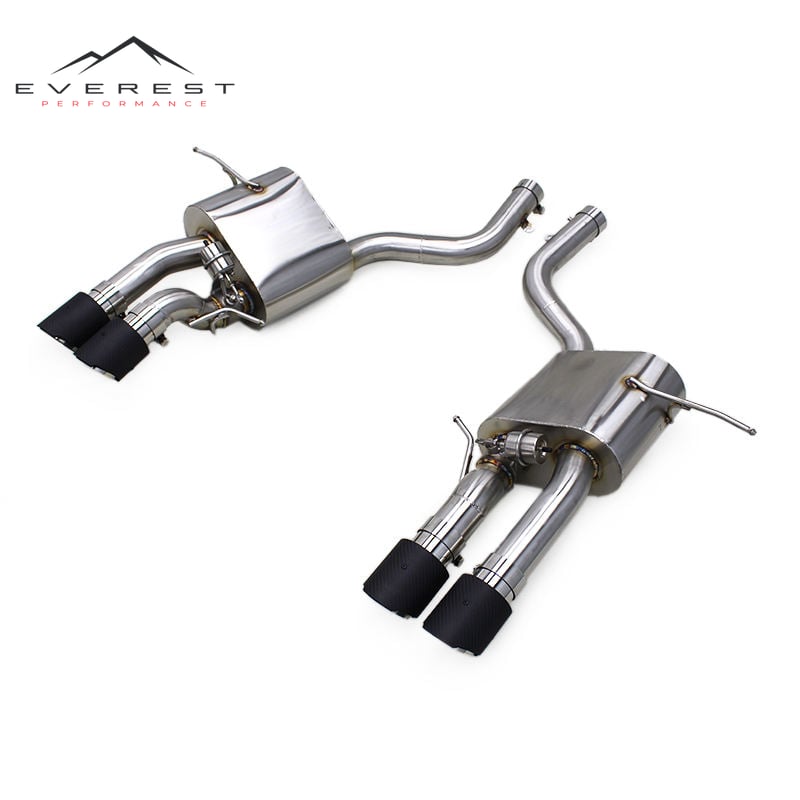 Race Valved Sport Exhaust System for Maserati Quattroporte 4.2L 2004-2011 Stainless Steel Axle Back Muffler Section With Tips