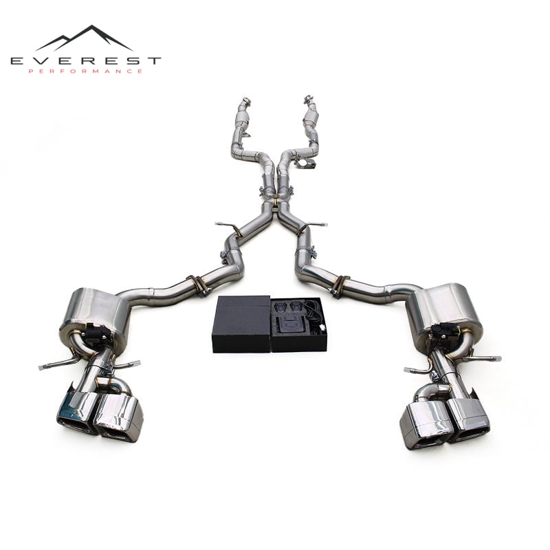 Custom Catted Downpipe Valved Sport Catback for Mercedes-Benz E63/E63S W212 C218 AMG 2008-2013 Stainless Steel Exhaust System