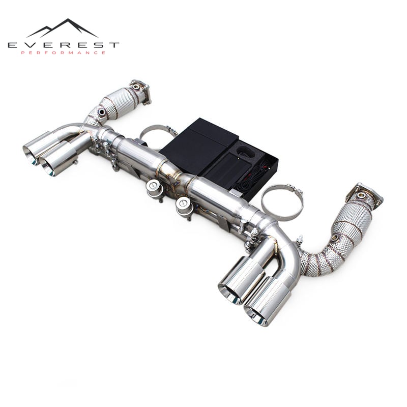 Racing Valve Sport Cat Exhaust Downpipe for Porsche 911 997/997.1 Turbo 3.6L 2004-2012 Supersport X-pipe Axle Back With Catalyst