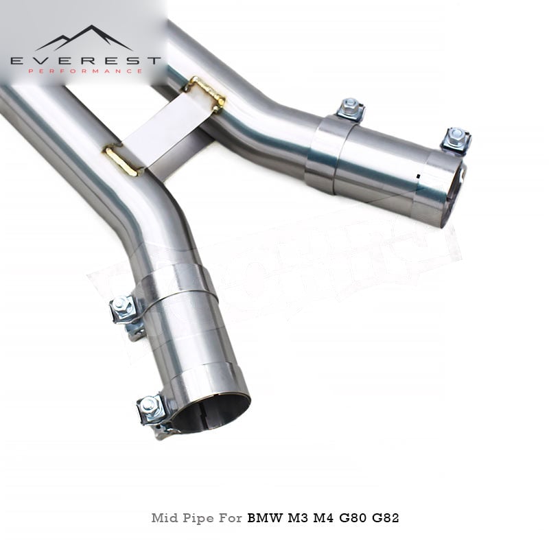 SS304 Exhaust Middle for BMW M3/M4 G80/G82 CS 3.0T 2021-2024 X/H/Z Pipe Performance Upgraded Exhaust Pipes G8X Mid Pipe