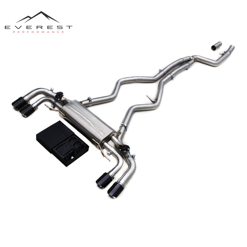 Stainless Steel Catback Exhaust for BMW M340 M340i M440 M440I G20 G22 3.0T 2016-2025 Muffler Exhaust Pipe with Matte Tips